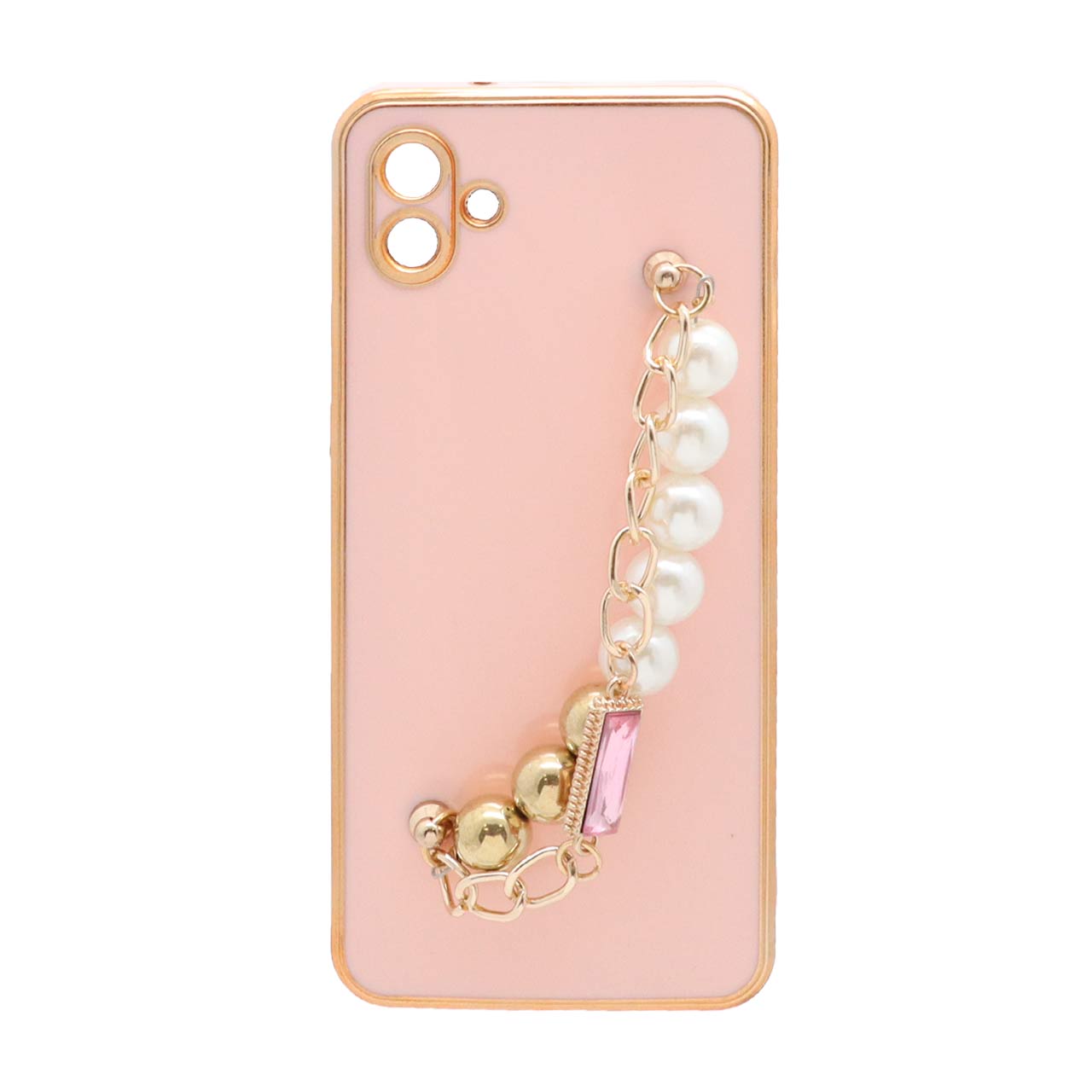 قاب My Case دستبند مرواریدی Samsung A04 / M13-5G - صورتی