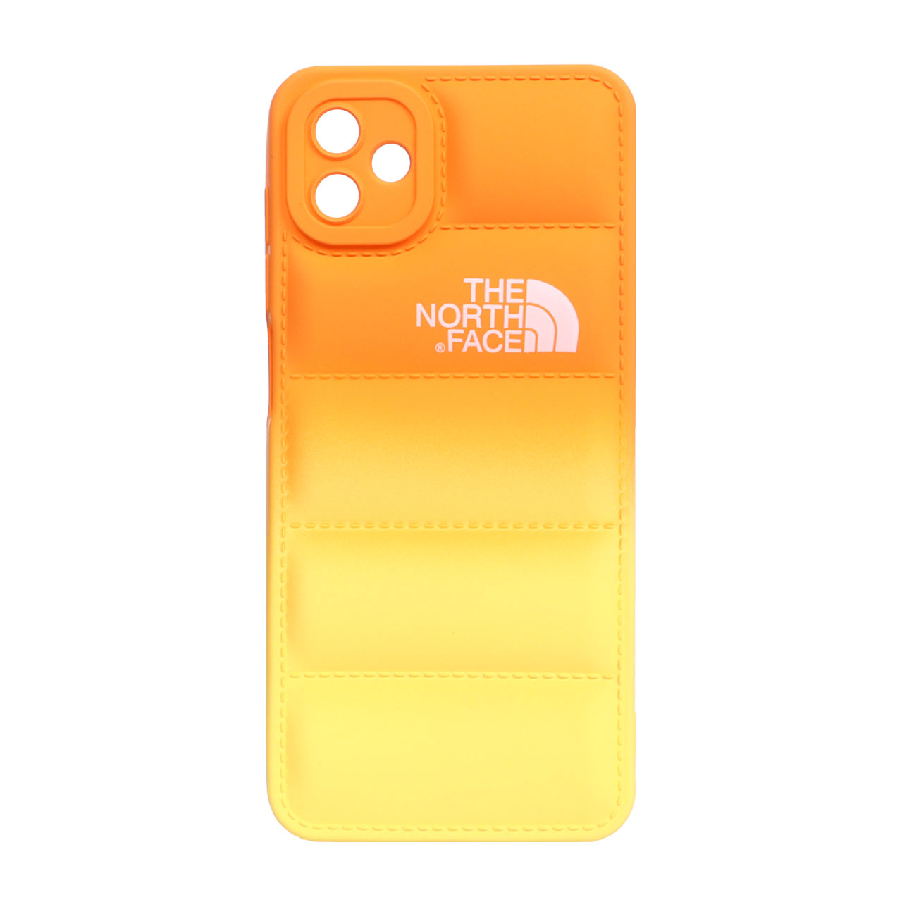 قاب پافر North Face دو رنگ Samsung Galaxy A04 / M13 5G - نارنجی زرد