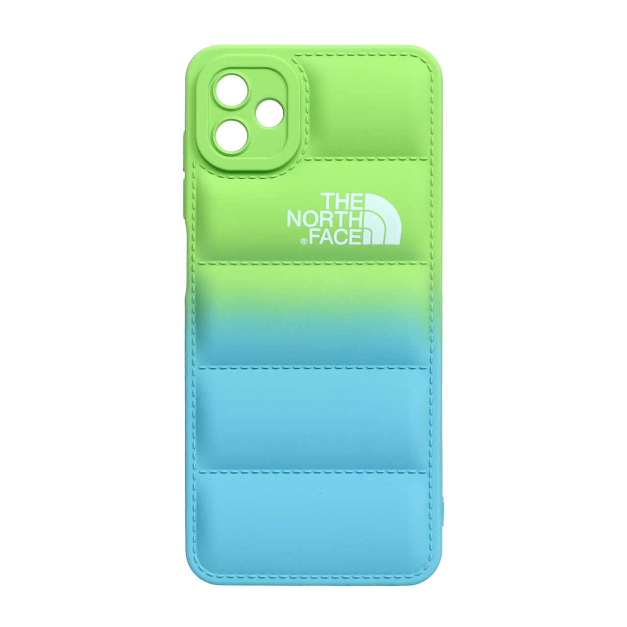 قاب پافر North Face دو رنگ Samsung Galaxy A04 / M13 5G - سبز آبی