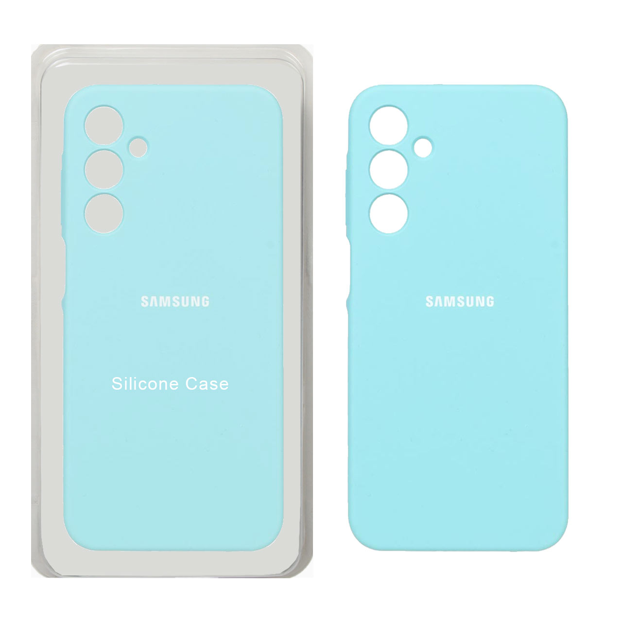 قاب سیلیکونی پاک کنی محافظ لنزدار اورجینال Samsung Galaxy A25 5G - سبز آبی