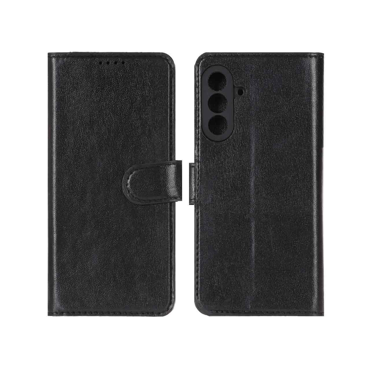 کیف موبایل چرمی مگنتی محافظ لنزدار Samsung Galaxy A26 - مشکی