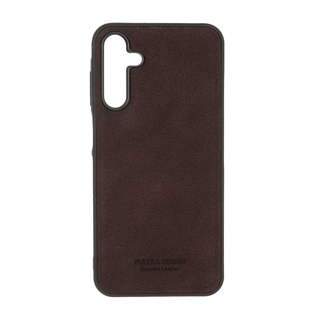 قاب طرح چرم Puloka Design مدل Samsung Galaxy A15 - قهوه ای تیره