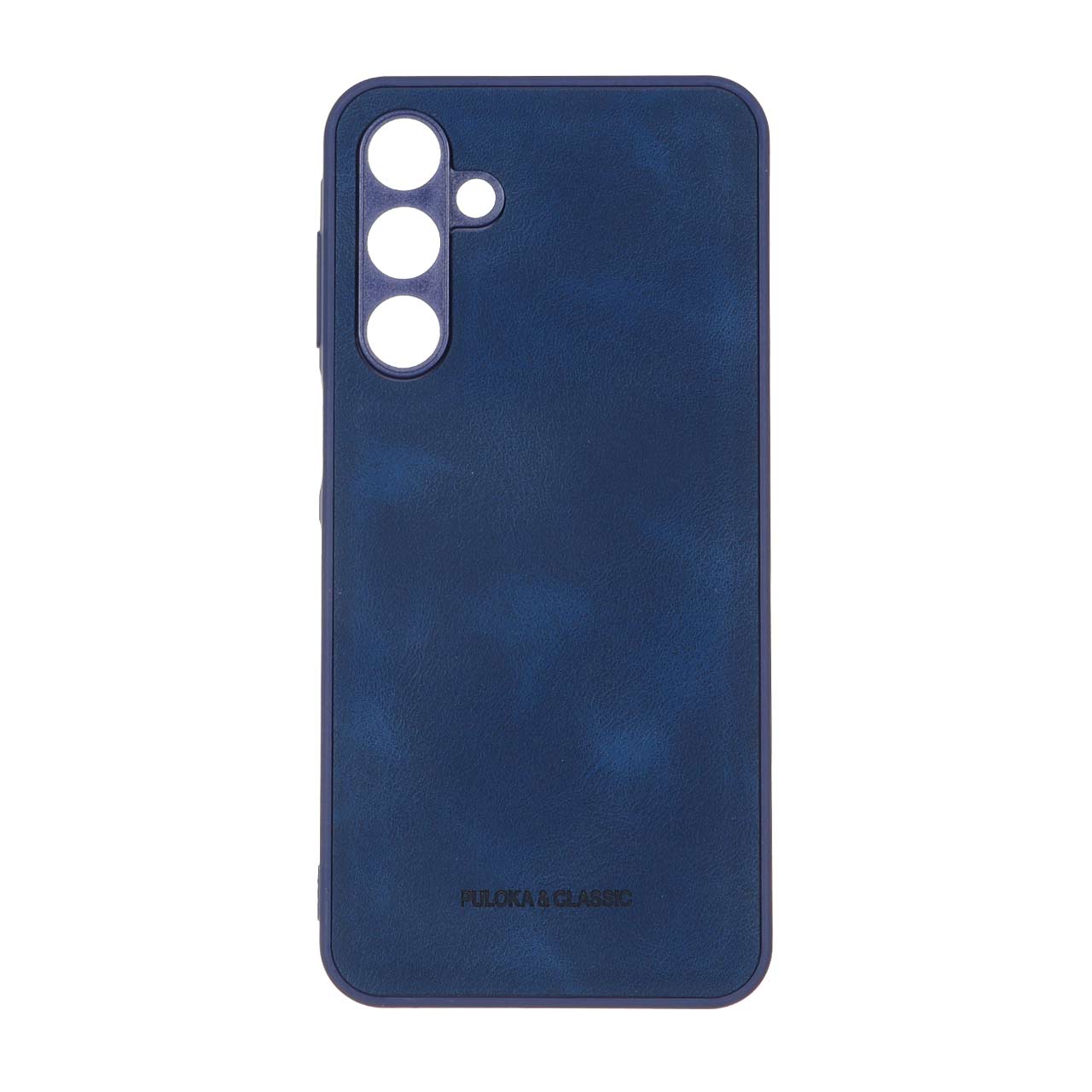 قاب Puloka Classic طرح چرم محافظ لنز دار Samsung Galaxy A16 - سرمه ای