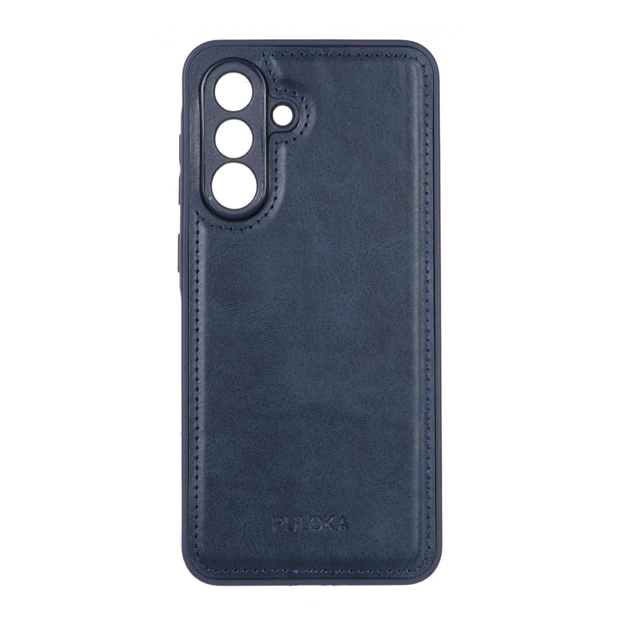 قاب طرح چرم Puloka دور دوخت Samsung Galaxy A36 - سرمه ای