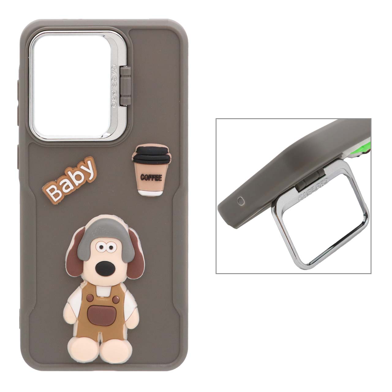 قاب Case Pro عروسک برجسته استندشو متال Samsung Galaxy A36