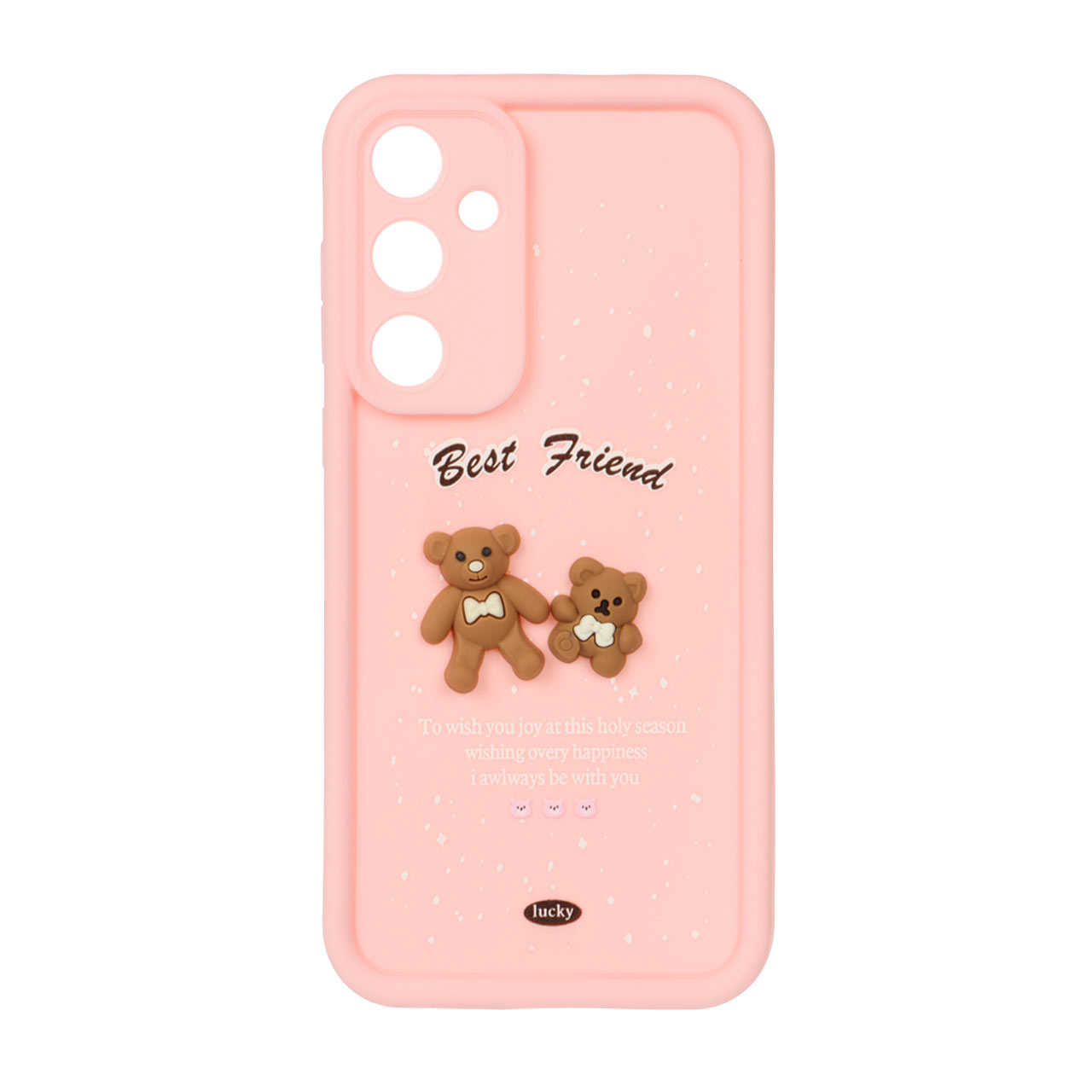 قاب Solid Case عروسکی Friends مدل Samsung Galaxy A55 - صورتی