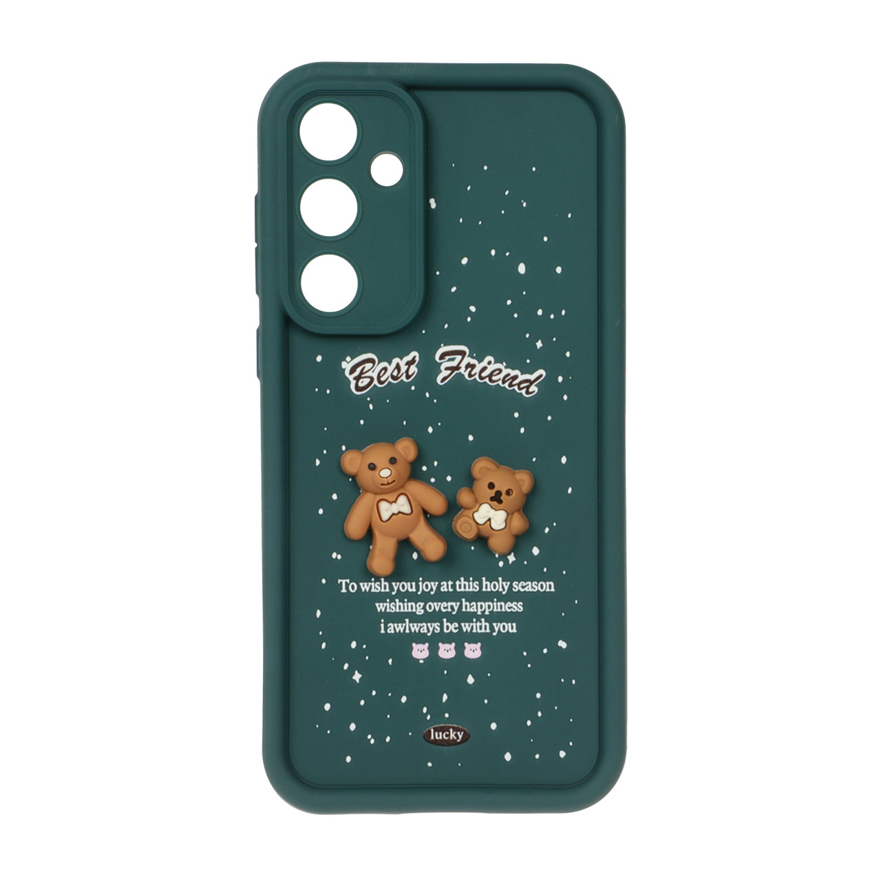 قاب Solid Case عروسکی Friends مدل Samsung Galaxy A55 - سبز تیره