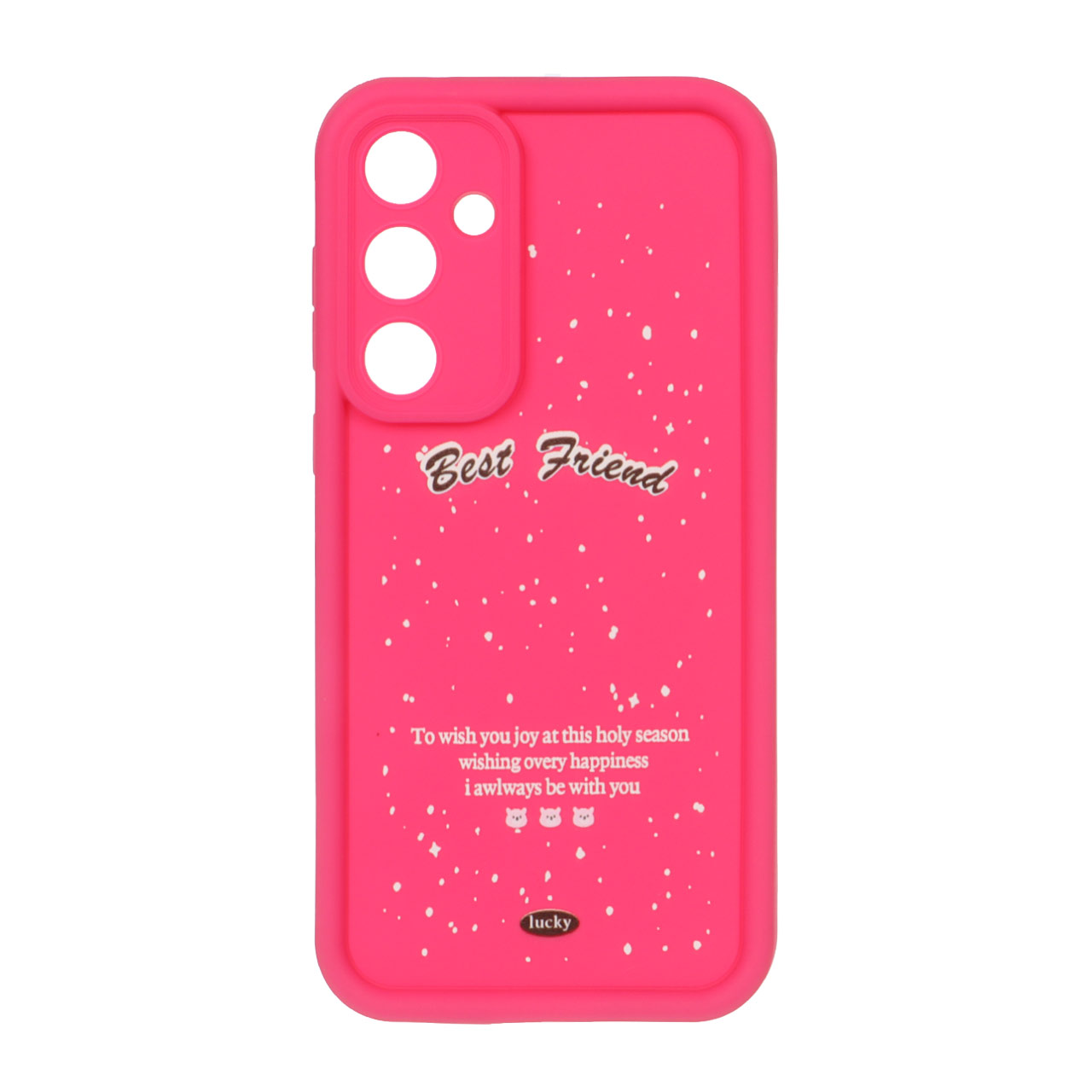 قاب Solid Case ستاره ای Friends مدل Samsung Galaxy A55 - سرخابی