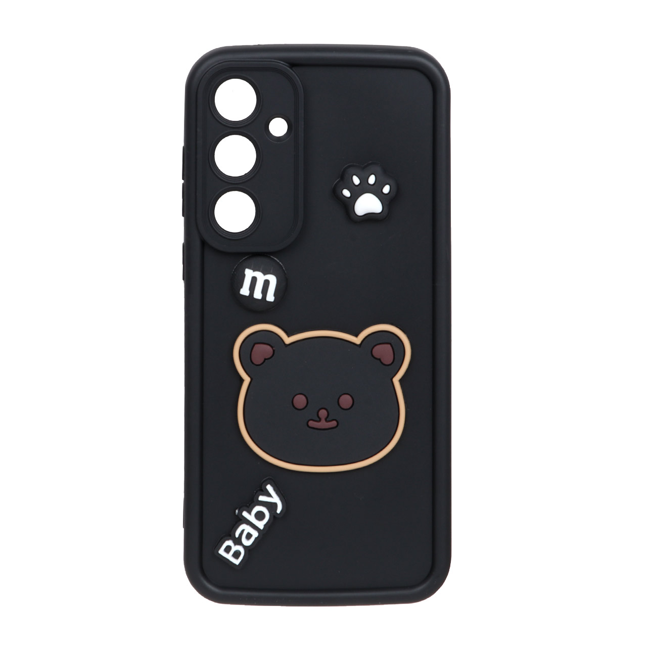 قاب Solid Case عروسک برجسته Baby مدل Samsung Galaxy A55 - مشکی