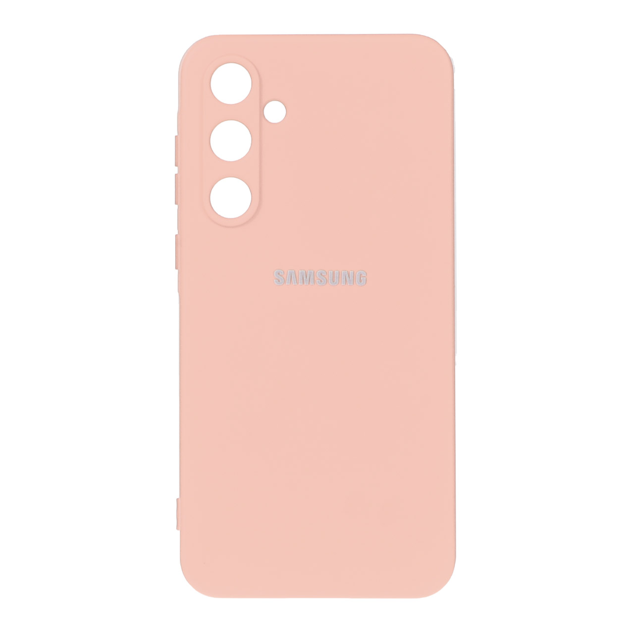قاب سیلیکونی High Copy لوگودار Samsung Galaxy A55 - کرم نارنجی