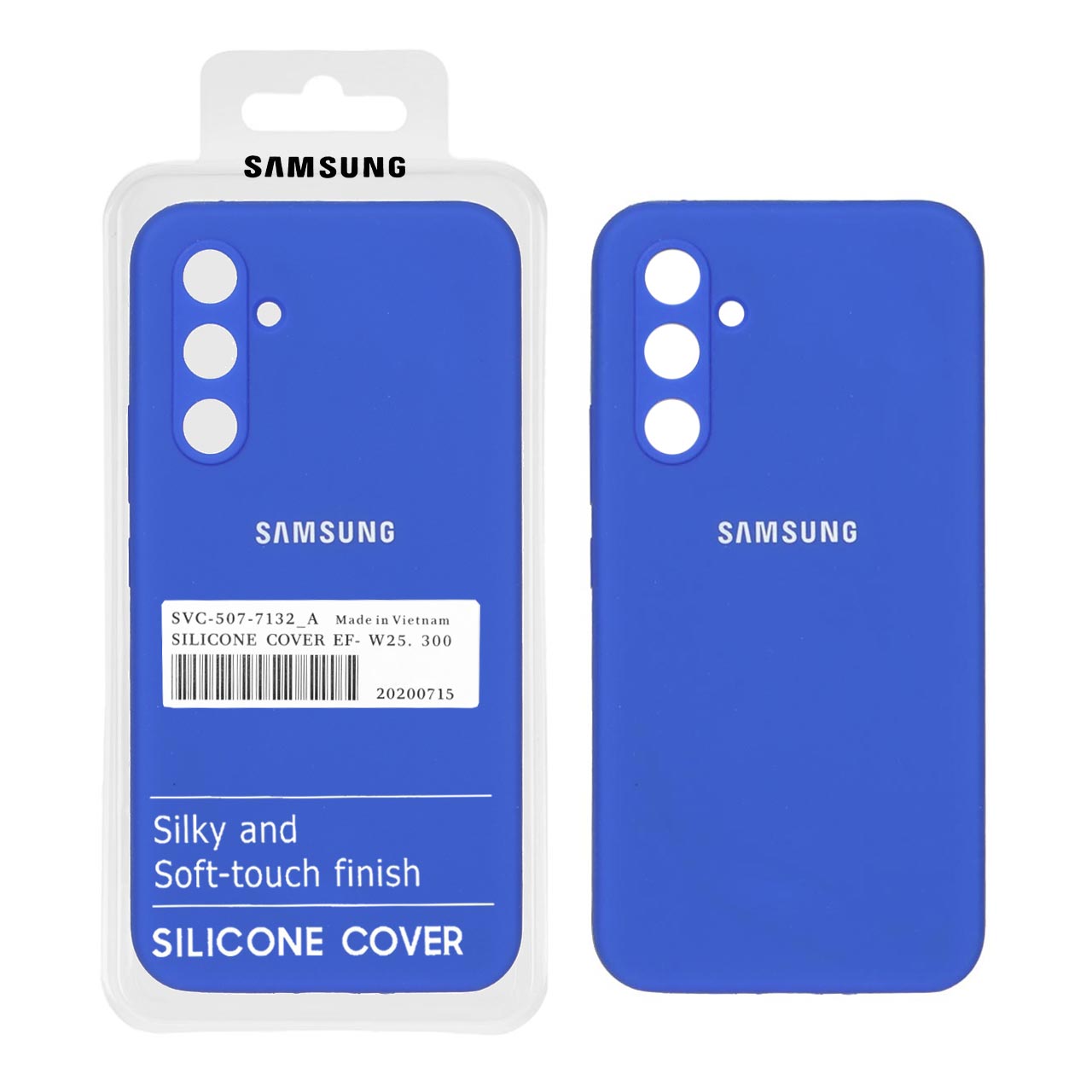 قاب سیلیکونی پاک کنی اورجینال درجه یک Samsung Galaxy A54 - آبی کاربنی