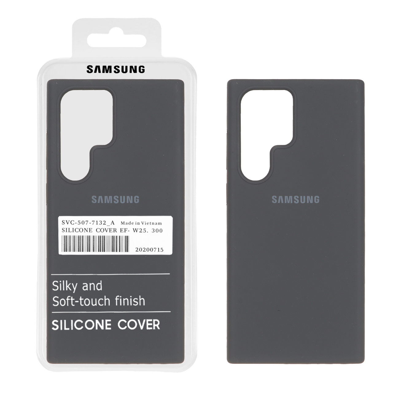 قاب سیلیکونی پاک کنی اورجینال درجه یک Samsung Galaxy S23 Ultra - خاکستری