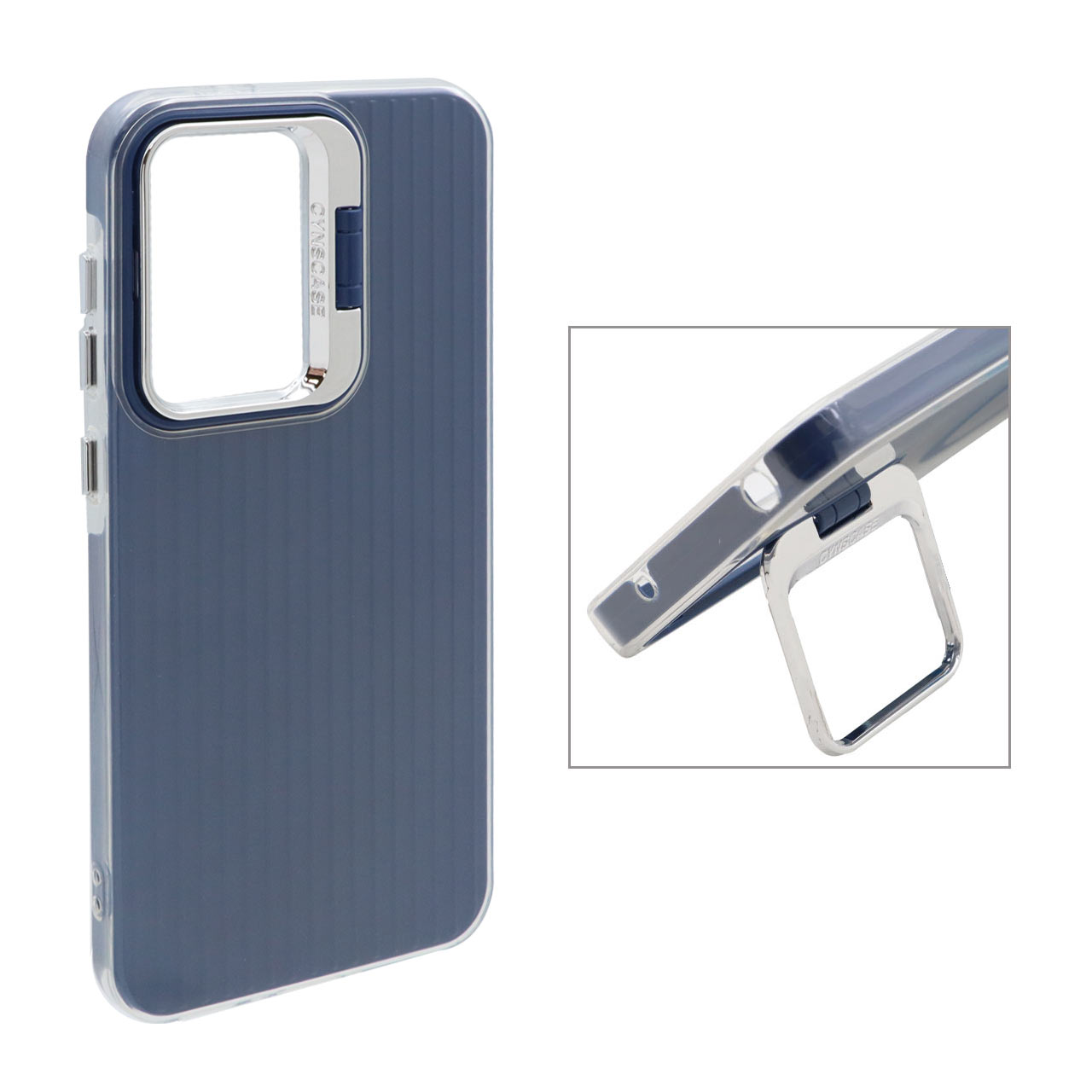 قاب Cyns Case ژله ای دو لایه لنز استندشو Samsung Galaxy A36 / A56 - سرمه ای