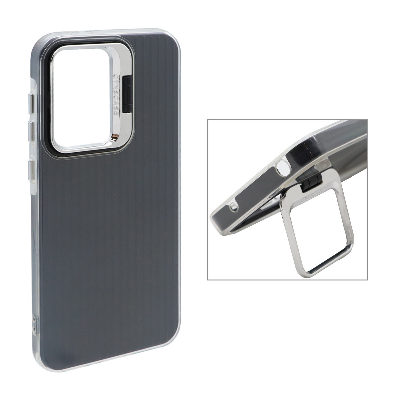 قاب Cyns Case ژله ای دو لایه لنز استندشو Samsung Galaxy A36 / A56 - مشکی