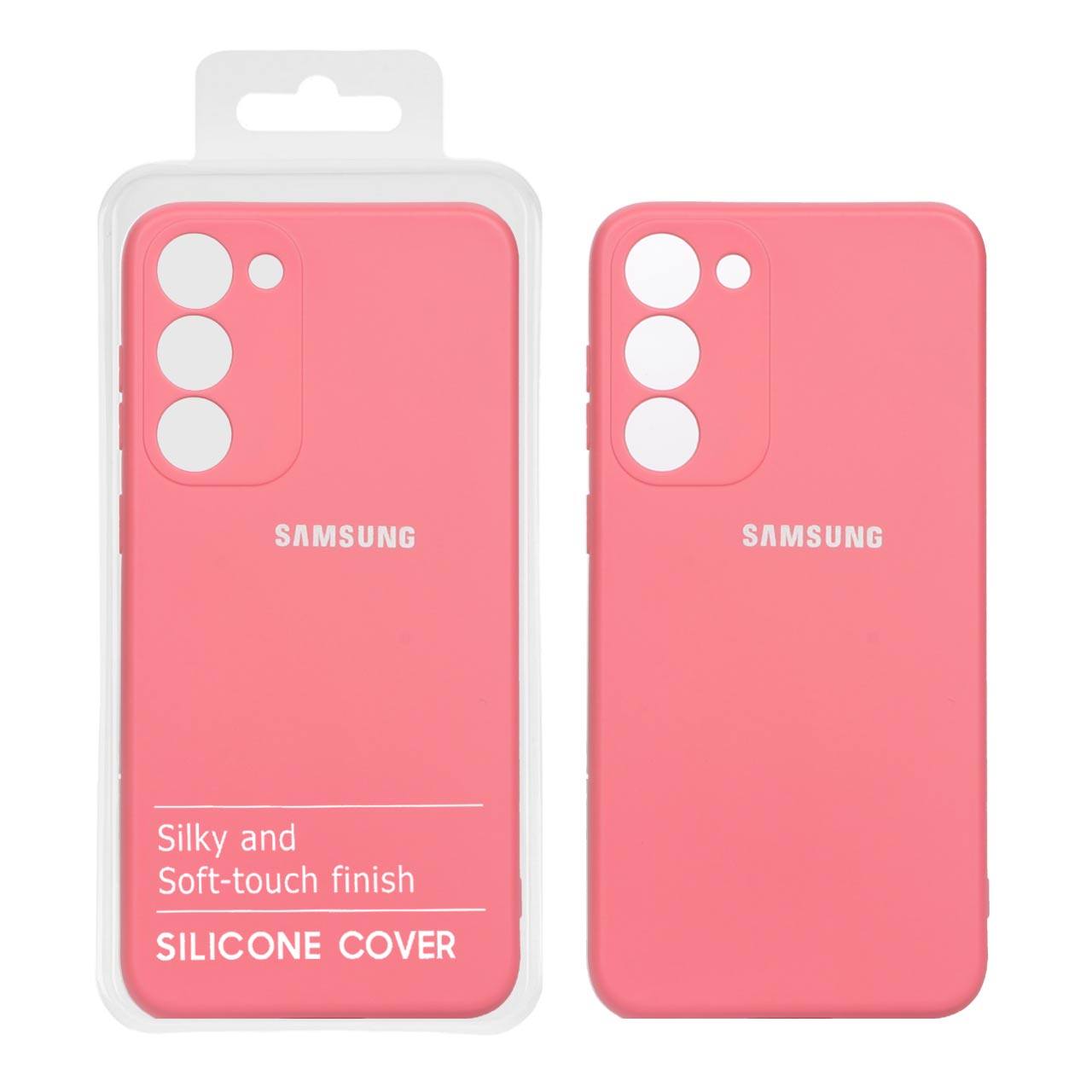 قاب نیو سیلیکون محافظ لنزدار Samsung S23 Plus -RFF - صورتی فانتزی