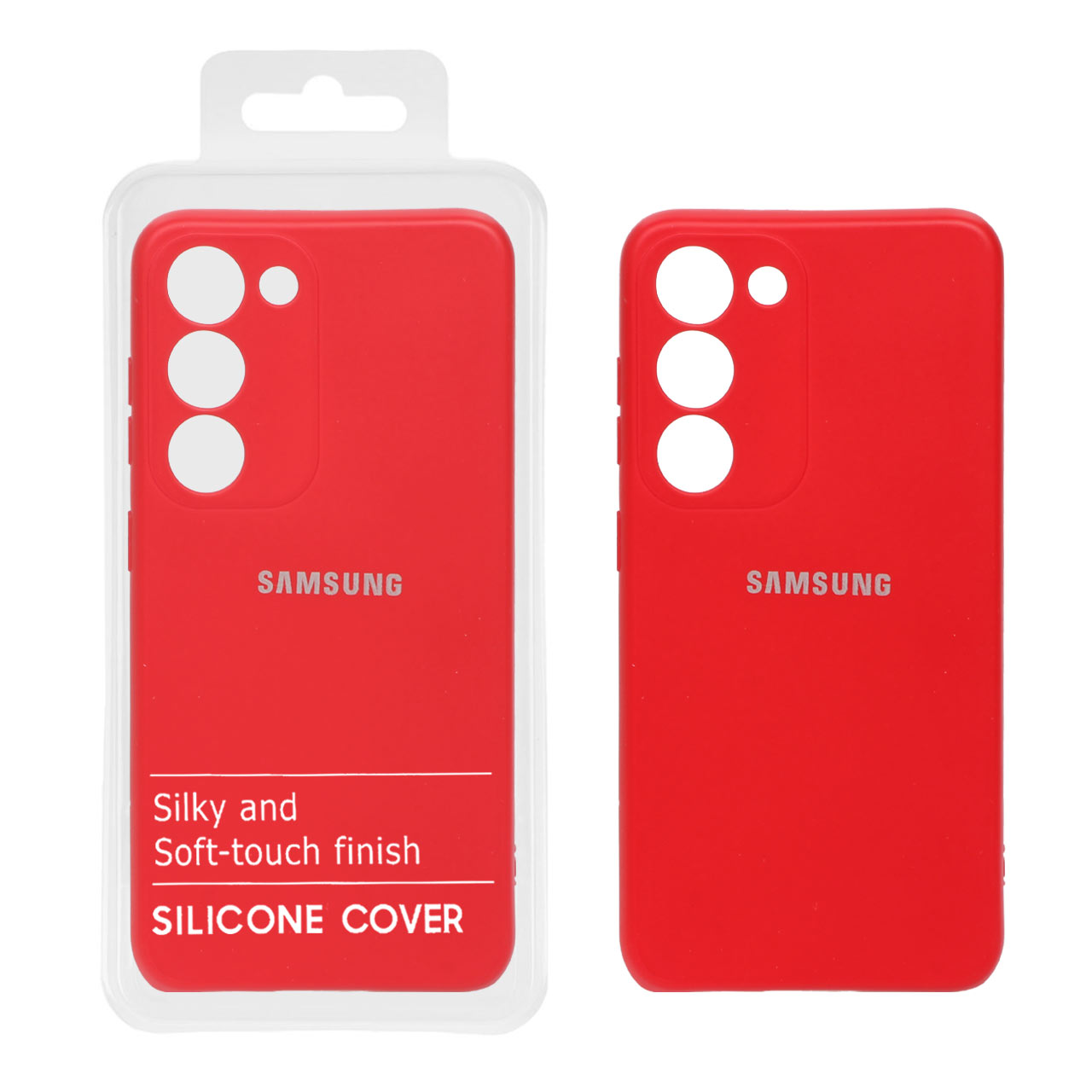 قاب نیو سیلیکون محافظ لنزدار Samsung S23 -RFF - قرمز