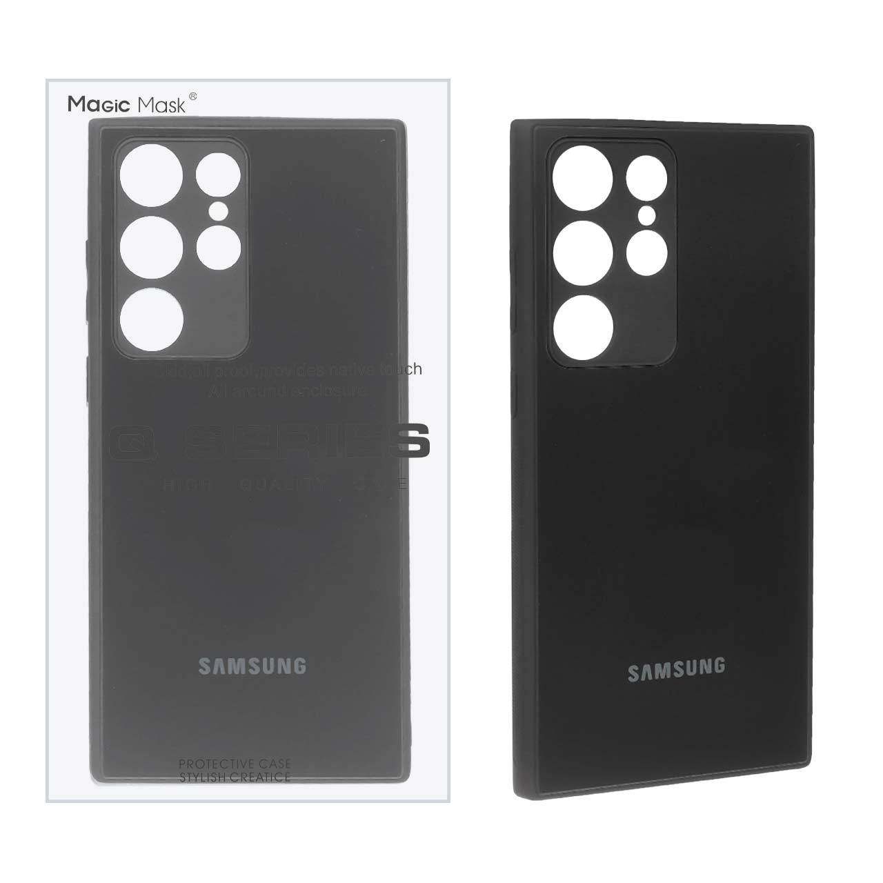قاب اورجینال PVD ضدخش Magic Mask مدل Samsung Galaxy S23 Ultra - مشکی