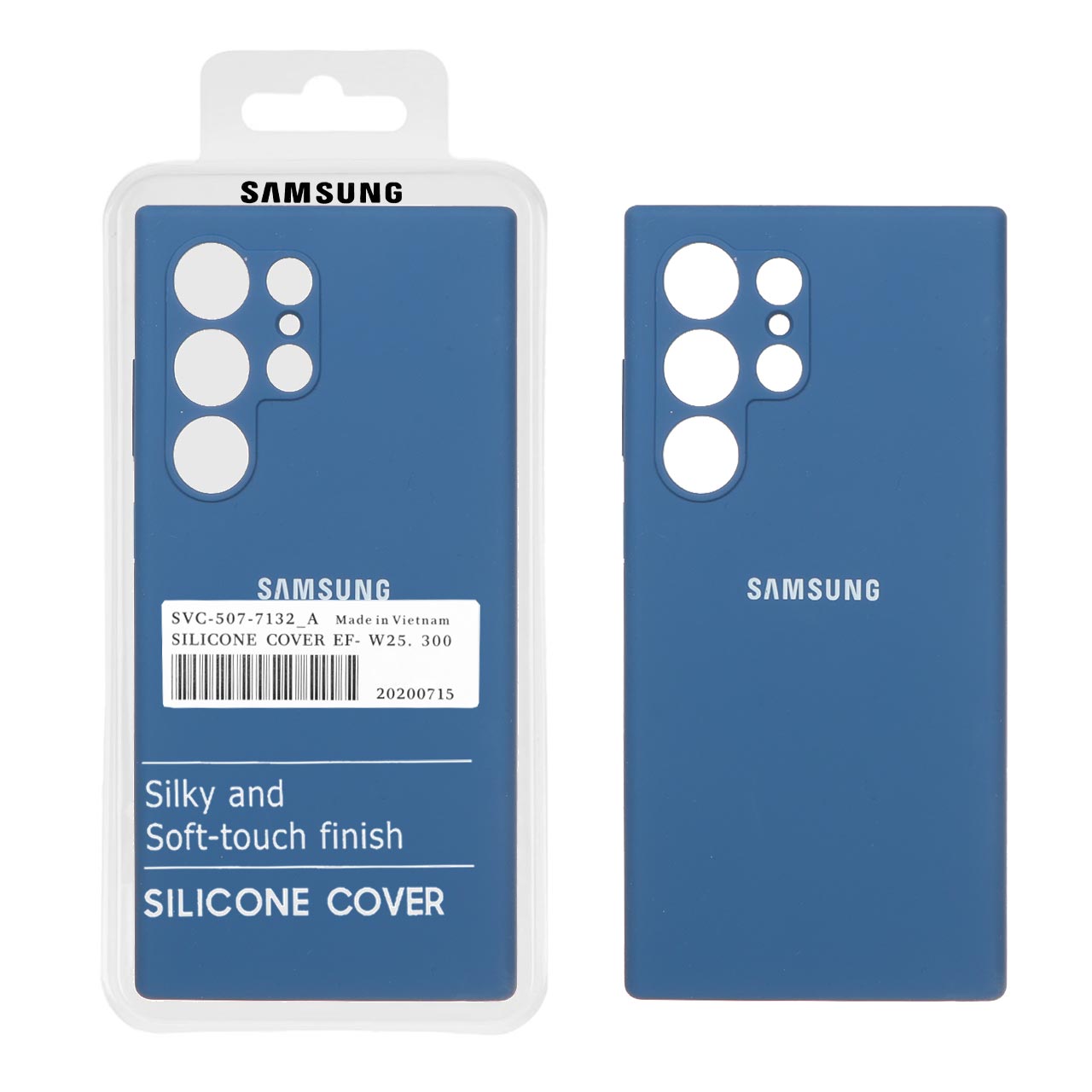 قاب سیلیکونی پاک کنی اورجینال درجه یک Samsung Galaxy S24 Ultra - آبی تیره