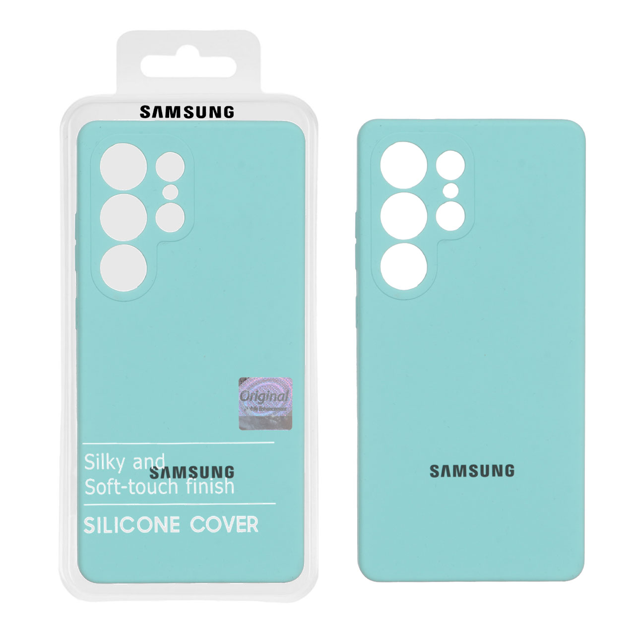 قاب سیلیکونی پاک کنی اورجینال Master Quality مدل Samsung Galaxy S25 Ultra - سبزآبی