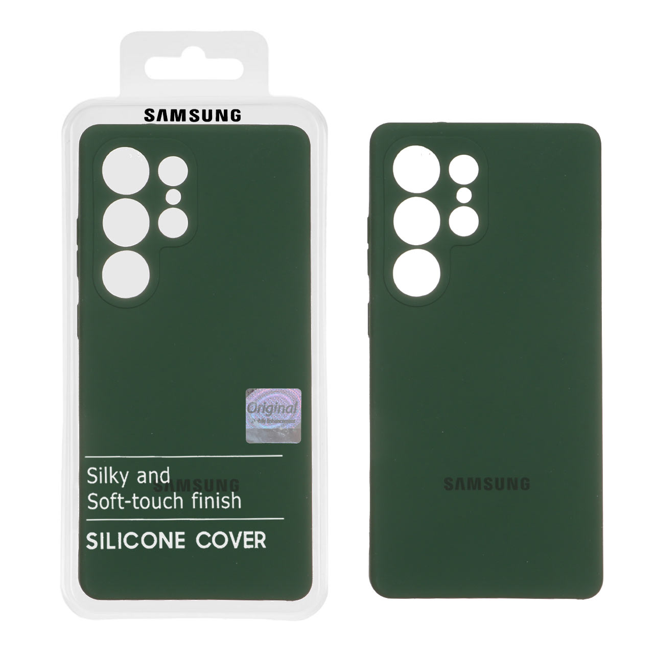 قاب سیلیکونی پاک کنی اورجینال Master Quality مدل Samsung Galaxy S25 Ultra - سبز تیره