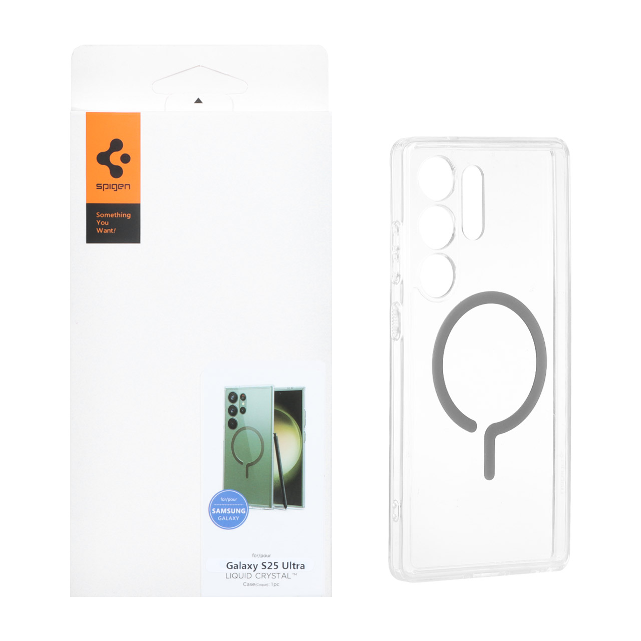 قاب Spigen اورجینال شفاف MagSafe محافظ لنز دار مدل Samsung Galaxy S25 Ultra