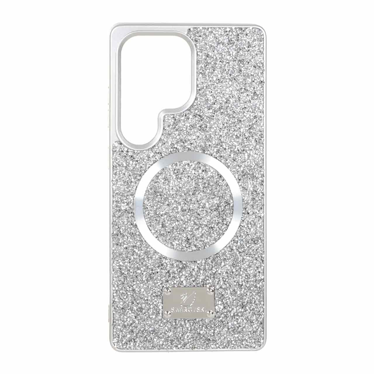 قاب Swarovski Magsafe مدل Samsung Galaxy S25 Ultra - نقره ای