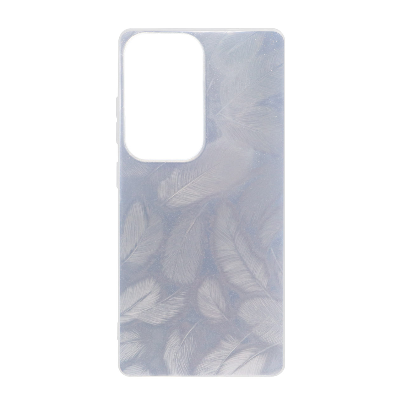 قاب اطلسی دور ژله ای طرح پر Samsung Galaxy S25 Ultra