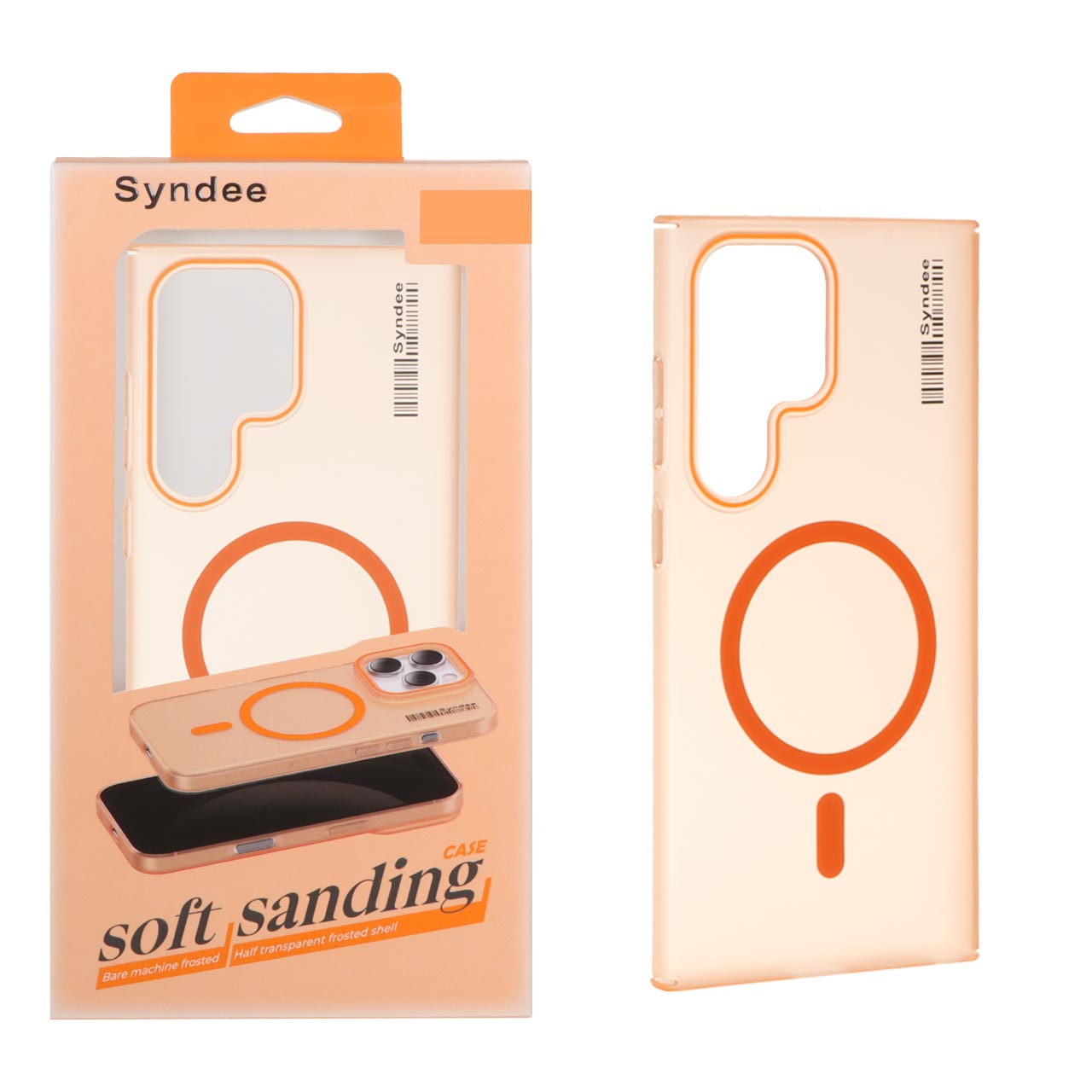 قاب اورجینال Syndee پشت مات MagSafe مدل Samsung Galaxy S24 Ultra - نارنجی