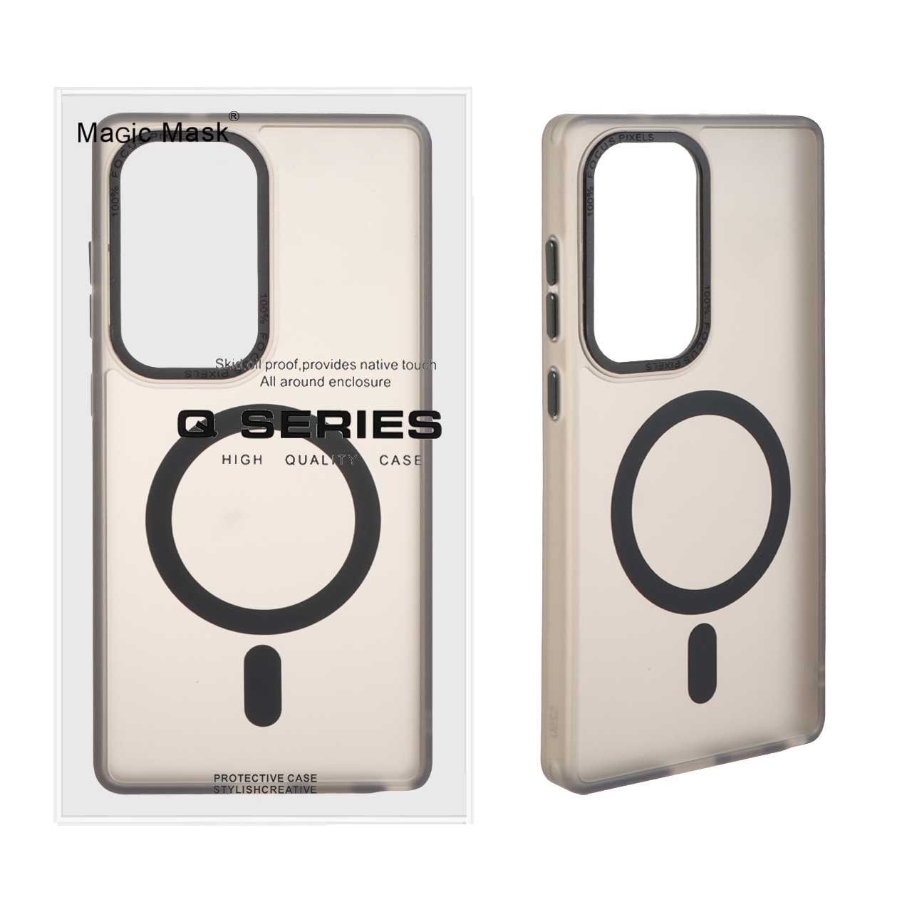 قاب Focus Pixels لنز آلومینیومی مات Magsafe مدل Samsung Galaxy S25 Ultra - مشکی