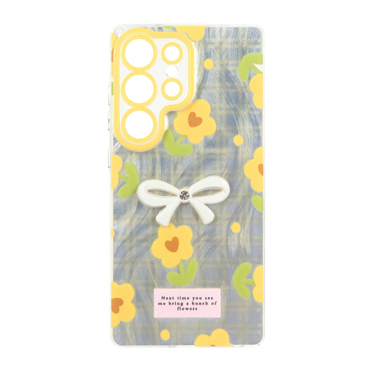 قاب اطلسی Flower پاپیون دار Samsung Galaxy S25 Ultra