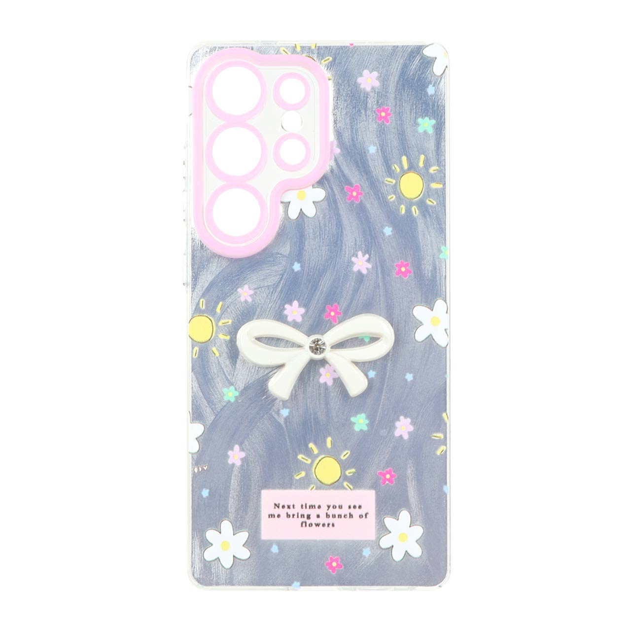 قاب اطلسی Flower پاپیون دار Samsung Galaxy S25 Ultra