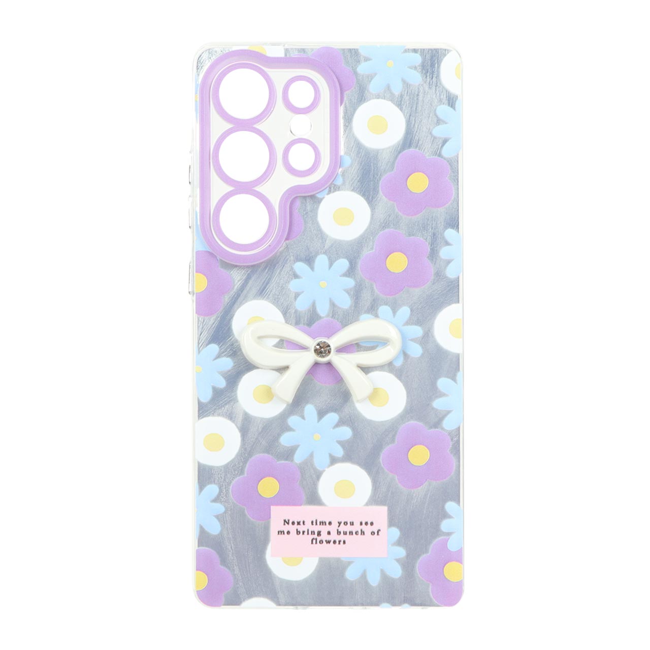 قاب اطلسی Flower پاپیون دار Samsung Galaxy S25 Ultra