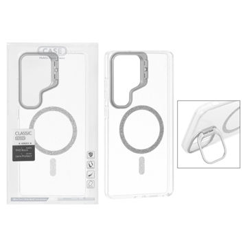 قاب BRACKET اکلیلی Magsafe مدل Samsung Galaxy S25 Ultra - نقره ای