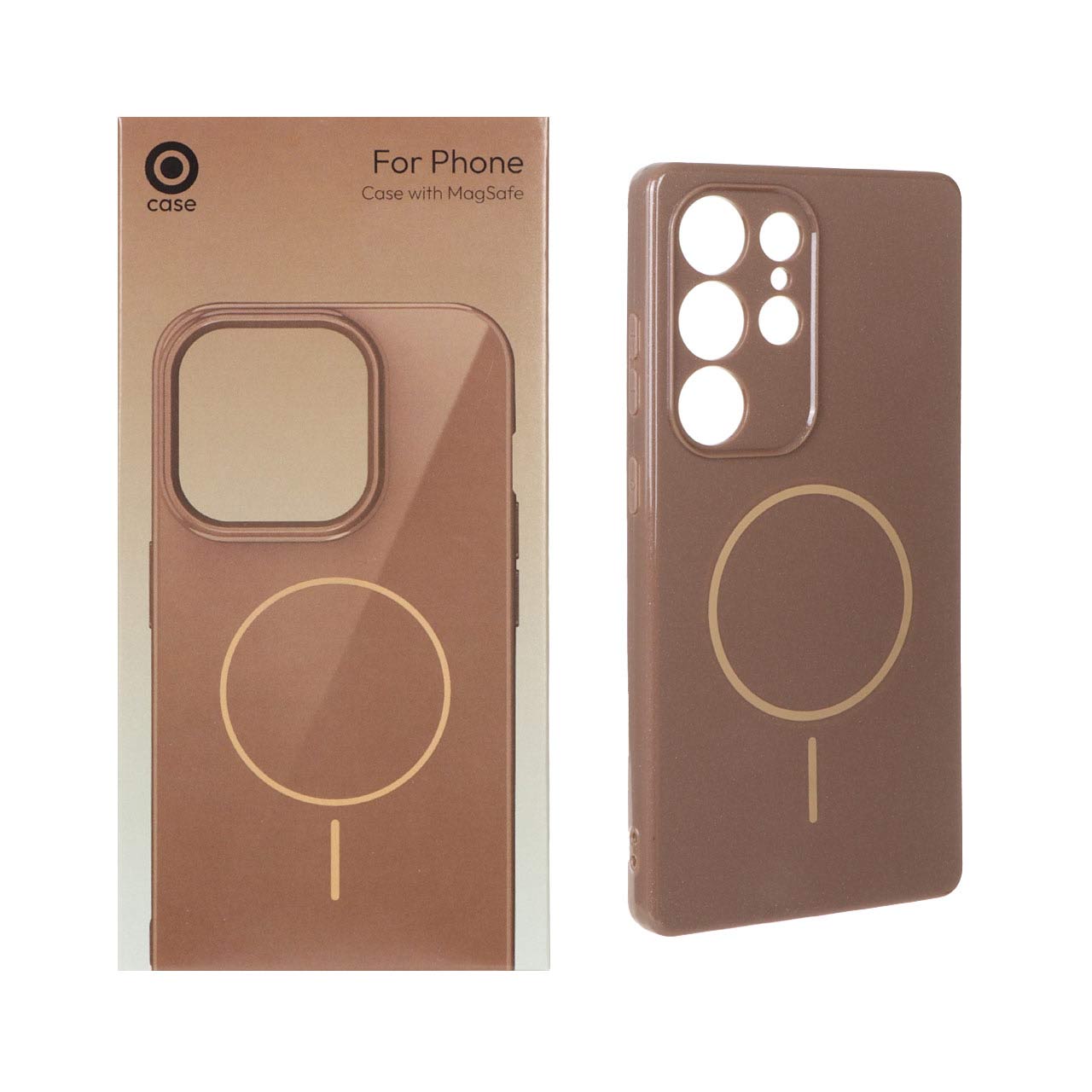 قاب متالیک Magsafe مدل Samsung Galaxy S25 Ultra - شکلاتی