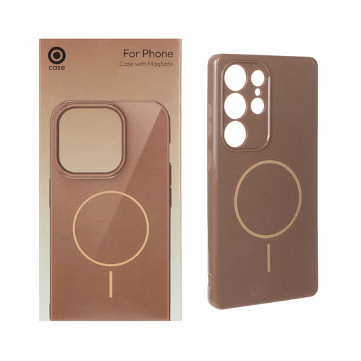 قاب متالیک Magsafe مدل Samsung Galaxy S25 Ultra - شکلاتی