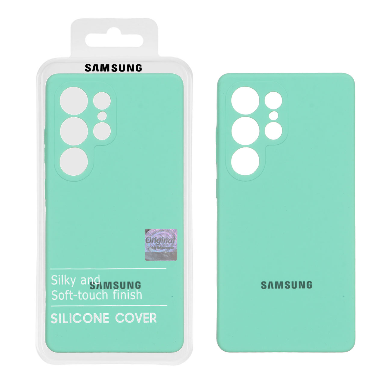 قاب سیلیکونی پاک کنی اورجینال Master Quality مدل Samsung Galaxy S25 Ultra - سبز مغز پسته ای