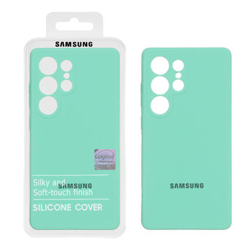 قاب سیلیکونی پاک کنی اورجینال Master Quality مدل Samsung Galaxy S25 Ultra - سبز مغز پسته ای