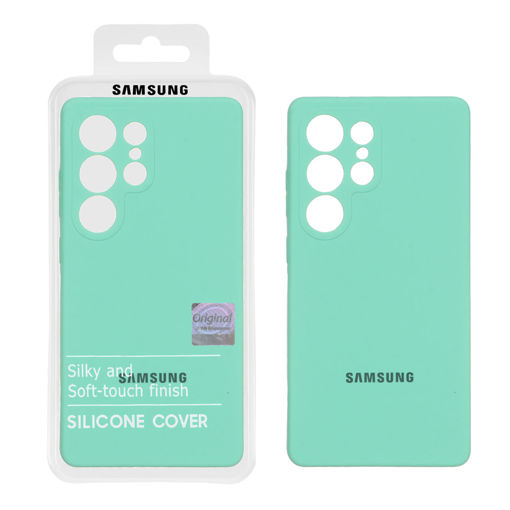 قاب سیلیکونی پاک کنی اورجینال Master Quality مدل Samsung Galaxy S25 Ultra - سبز مغز پسته ای