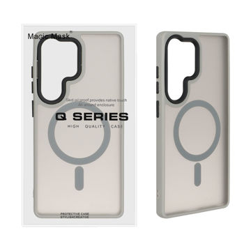 قاب اورجینال Magic Mask مات Magsafe بلک لنز Samsung Galaxy S25 Ultra - خاکستری