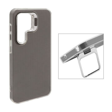 قاب Cyns Case ژله ای دو لایه لنز استندشو Samsung Galaxy S24/ S25 - خاکستری