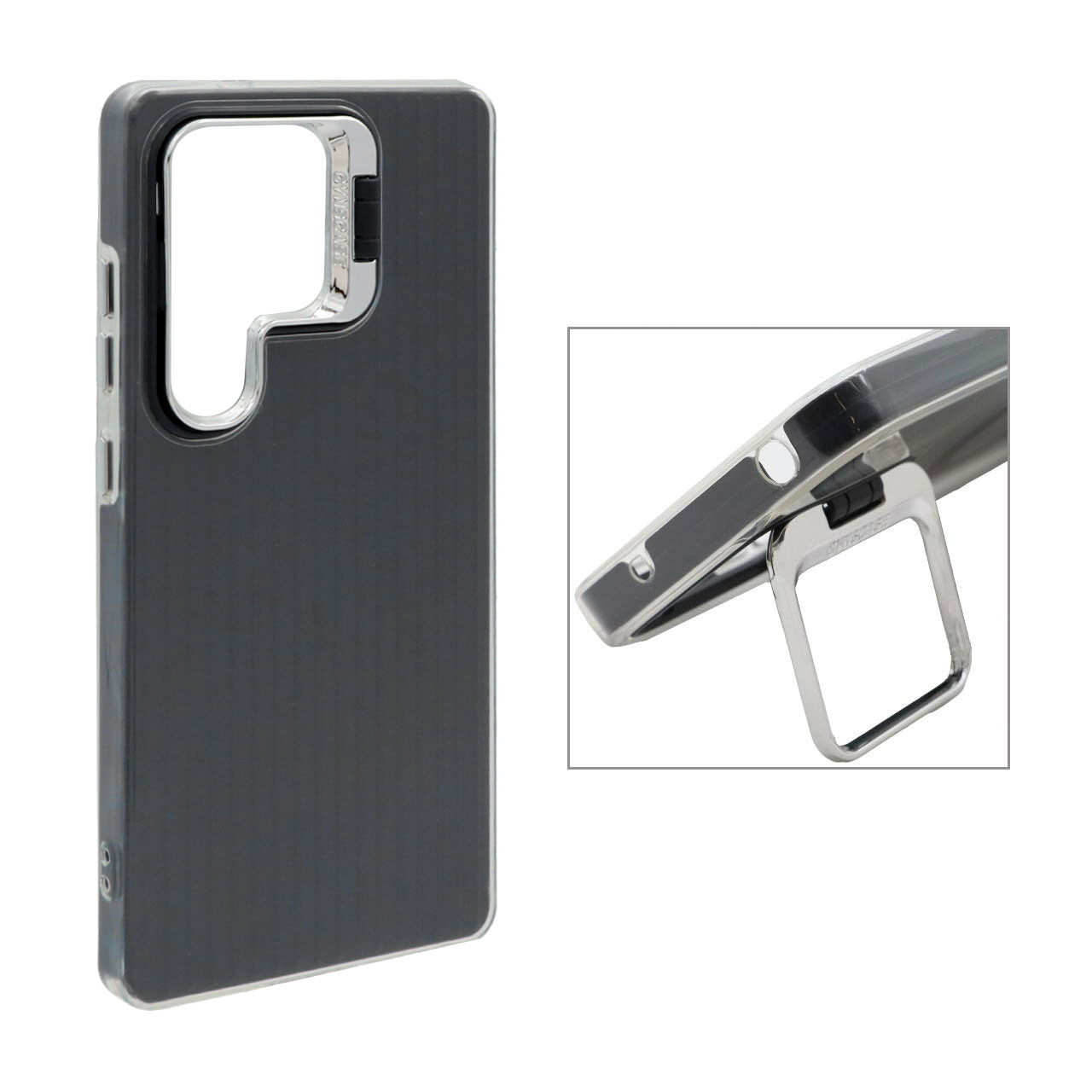 قاب Cyns Case ژله ای دو لایه لنز استندشو Samsung Galaxy S25 Ultra - مشکی