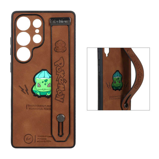 قاب Pokemon فینگربند Samsung Galaxy S25 Ultra - قهوه ای