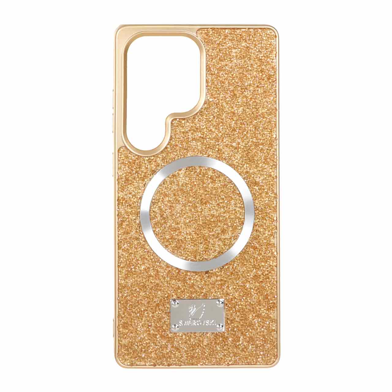 قاب Swarovski Magsafe مدل Samsung Galaxy S25 Ultra - طلایی