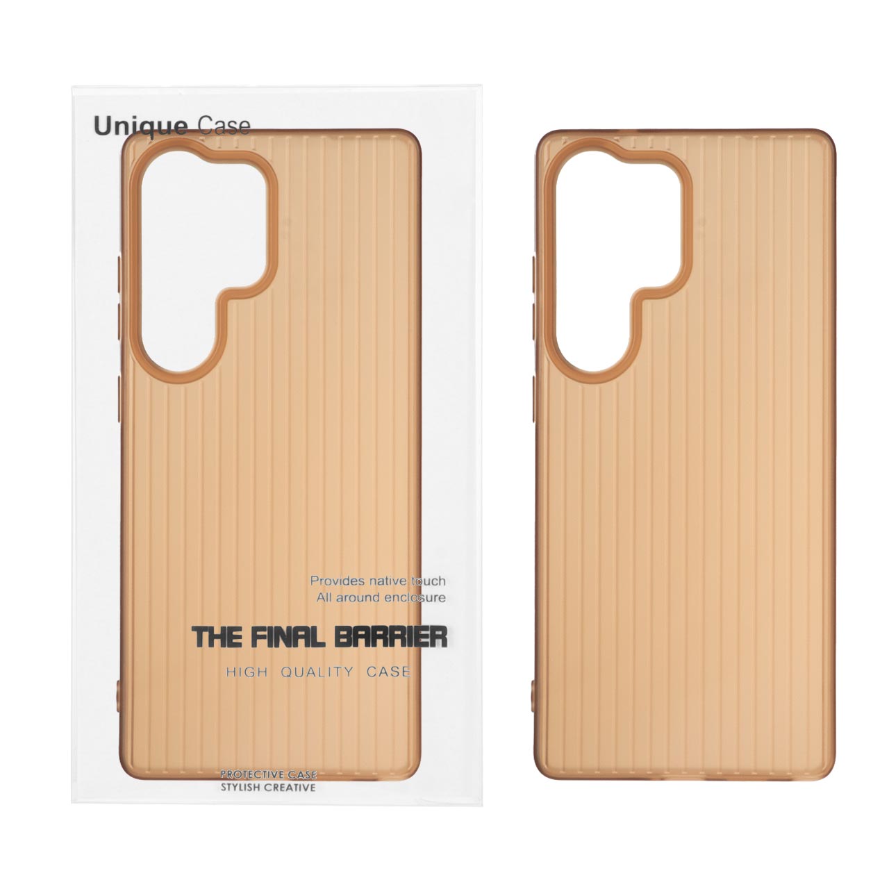 قاب Line Case ژله ای Samsung Galaxy S25 Ultra - قهوه ای