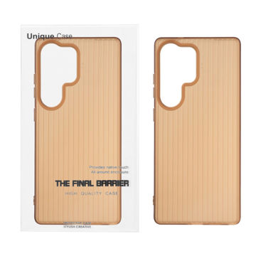 قاب Line Case ژله ای Samsung Galaxy S25 Ultra - قهوه ای