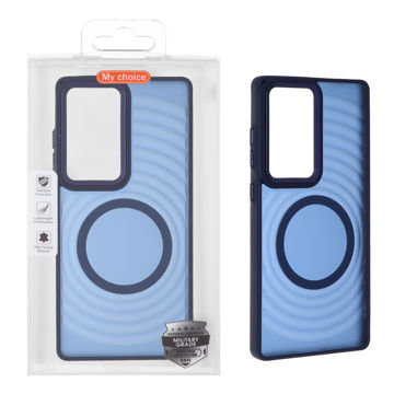 قاب Wave مات لنز کربن Magsafe مدل Samsung Galaxy S25 Ultra - سرمه ای