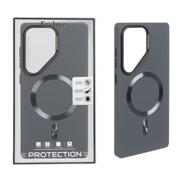 قاب اورجینال Lensprotection پشت سخت Magsafe مدل Samsung Galaxy S25 Ultra - خاکستری