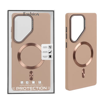 قاب اورجینال Lensprotection پشت سخت Magsafe مدل Samsung Galaxy S25 Ultra - نسکافه ای