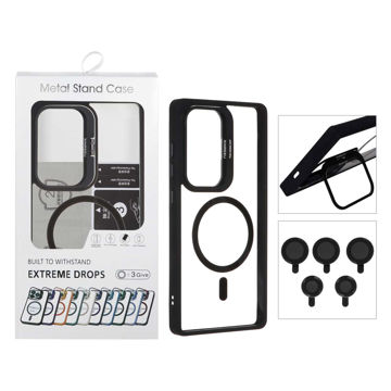 قاب XINREEU لنز آلومینیومی Magsafe با ست محافظ لنز رینگی Samsung Galaxy S25 Ultra - مشکی